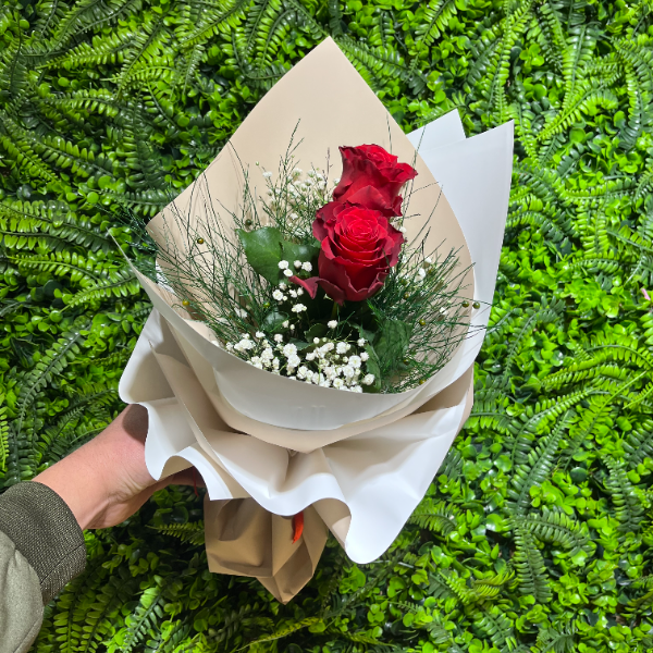  Burdur Çiçek Gönder - 2'Li Kırmızı Gül Buketi