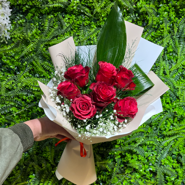  Burdur Çiçek - 7'Li Kırmızı Gül Buketi
