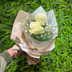  Burdur Çiçek - 2'Li Beyaz Gül Buketi