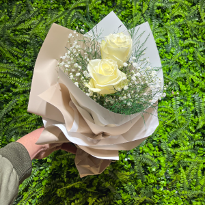  Burdur Çiçek - 2'Li Beyaz Gül Buketi