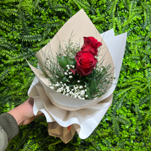  Burdur Çiçek - 2'Li Kırmızı Gül Buketi